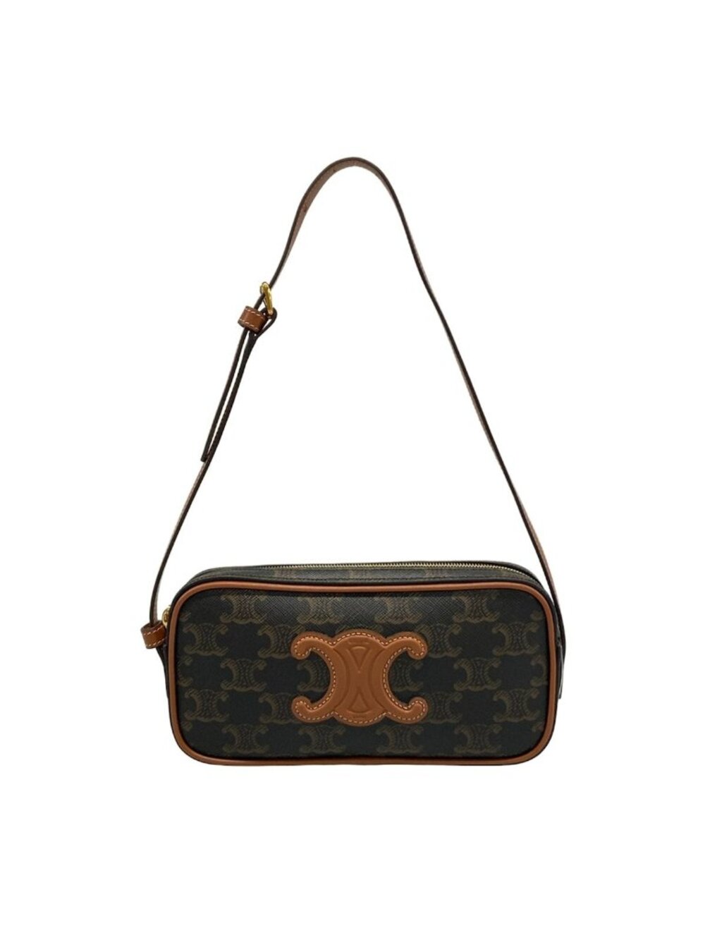 Celine Handbag Cuir Triomphe Mini Camera Tan Bag